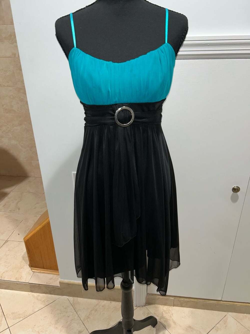 Black and Turquoise Party Dress Size M Cocktail Dress